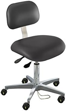 BioFit Static-Control Chair, Class 100; Type I, Stat Dissip Vinyl, Black, Desk H 17-22"