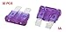 uxcell 30pcs Universal Medium Blade Style Fuse for Car Motorcycle Boat DC 5V-32V 3A Purple