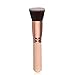 Wakeu Flat Kabuki Makeup Brush Foundation For Blending Liquid, Cream, Powder Concealer Cosmetics (Gold)