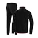 INVACHI Men's Casual 2 Pieces Contrast Cord Full Zip Sports Sets Jacket & Pants Active Fitness Tracksuit Set