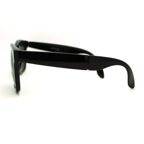 Folding Foldable Sunglasses Classic Wayfarers Unisex Fashion Black