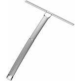 Better Living Products 17900 Extendable Squeegee for Showers Silver Chrome | Aluminum, Rust-Proof, Multi-Purpose, Extends to 18", Storage Hook, Rubber Blade