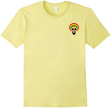 Men's Rasta Reggea Dude T-shirt - Small Print XL Lemon