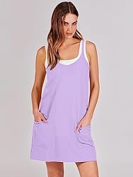 ANRABESS Women Summer Mini Romper Dress Workout