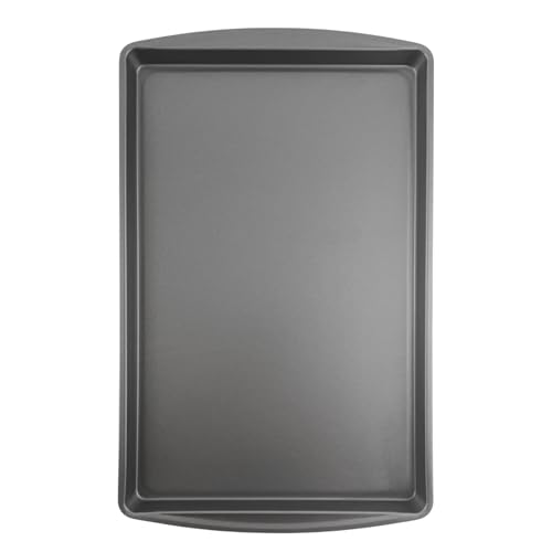 17x11 Inch Large Nonstick Cookie Sheet, Carbon Steel Baking Pan for Oven - Gray Rectangular Baking Sheet for Cookies, Roasting Vegetables & Reheating Food