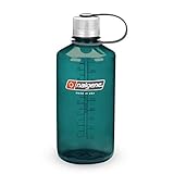 Nalgene Tritan 1-Quart Narrow Mouth BPA-Free Water Bottle, Trout Green