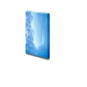 A Frozen Waterfall with Ice in a Blue...