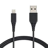 AmazonBasics Lightning to USB A Cable, MFi Certified iPhone Charger, Black, 6 Foot