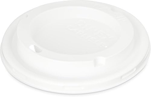 Dinex DX50008775 Polycarbonate Disposable EZ-Sip Lid, 3-1/2" Diameter, For Fenwick 8oz Insulated Mug and 5oz Insulated Bowl (Case of 1000)