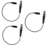 3 Pack Black Light Special Effects Ultraviolet led Bulbs 12 Volts dc with Cable Socket dc Barrel Connector for Themed environments Props Theatrical Scenery Fluorescent Paints Plastics pigments