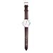 Aurora Men's Casual Business Analog Quartz Waterproof Wrist Watch with Light Brown Leather Band-Silver