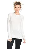 Frumos Womens Activewear Tunic Hooded T Shirts Thumb Hole Athletic Top Made In USA
