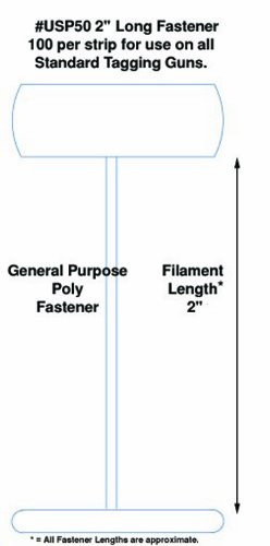 Tach-It USP50 2" Long General Purpose Micro-Spaced Standard Tagging Fastener (Pack of 10000) - Thumbnail 3