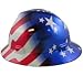MSA Safety 10071157 V-Gard Freedom Series Class E Type I Hard Hat with Fast-Track Suspension and American Star and Stripe