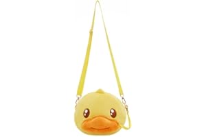 B.DUCK BABY B.DUCK Plush Purse Crossbody Bags Kawaii Handbag with Zipper Cute Duck Shoulder Bag Coin Wallet Toy Purse for Gifts