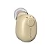 Bluetooth Earpiece, GoNovate Nano the Smallest Wireless Earbud w/ 6 Hour Playtime and Magnetic USB Charger, Mini Headset with Built-in Mic -Khaki (1 Piece)