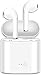 Upgraded Version Bluetooth 5.0 Earbuds Earphones Stereo Sports Headphons Earbuds Noise Cancelling and Waterproof Headsets with Built-in Mic Portable Charging Case-White