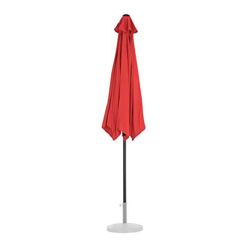 Uniprodo Sonnenschirm groß UNI_UMBRELLA_TR300RE Gartenschirm (sechseckig, Ø 300 cm, neigbar, rot) – Bild 4