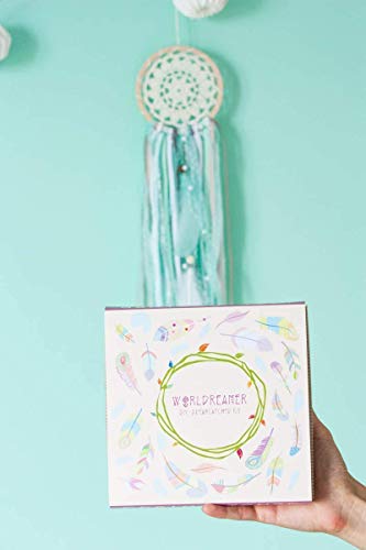 DIY Dream catcher Kit - Make Your Own Craft Project Mint White Diam 5' ( 12.5 cm) Birthday Gift Bridal Shower Favor