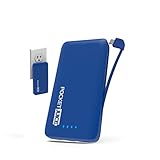Tzumi PocketJuice Endurance AC - Mini Portable Smart Device Battery Pack Charger - 4,000 mAh High-Speed Single USB Port - Works with All iPhone and Android Devices & Includes Micro USB Cable - Blue