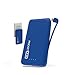 Tzumi PocketJuice Endurance AC - Mini Portable Smart Device Battery Pack Charger - 4,000 mAh High-Speed Single USB Port - Works with All iPhone and Android Devices & Includes Micro USB Cable - Blue