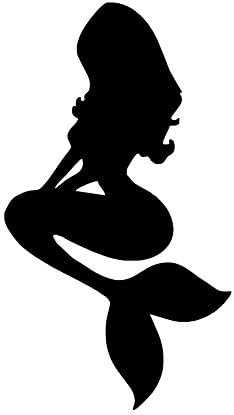 VelvxKl Car Stickers Beautiful Mermaid Silhouette Pattern Reflective PET Car Sticker Protective Decal