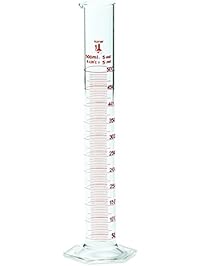 500ml Graduated Cylinder, Borosilicate 3.3 Glass, Single Metric Scale, Karter Scientific 213I14 (Single)