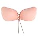 Aedo Push Up Strapless Self Adhesive Reusable Padded Invisible Bra (Cup C, Angel Push Up Goddesses Pink)