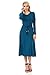 Pastel by Vivienne Women's Long Sleeve A-Line Midi Dress With Braided Tassel Belt included