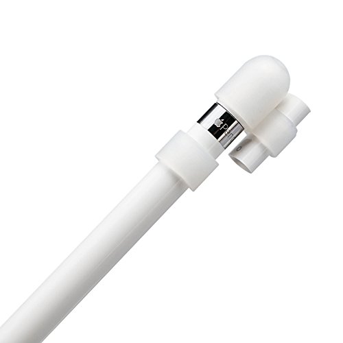 Jisoncase Apple Pencil Cozy Pencil Charging Adapter Holder, 2 Sets of Protective Cover Holder for iPad Pro Pencil and Lightning to Micro USB Adapter 4 Pieces Included-White JS-APL-06P00