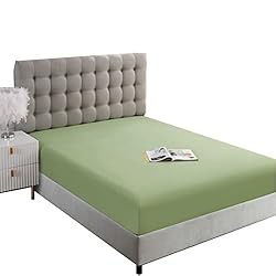 Ghooss Sage Green Full Fitted Sheet Only,Ultra Soft