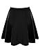 Doublju Womens Basic Versatile Stretchy Flared Skater Skirt