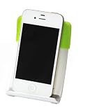 Smart Stand 711 - Aluminium foldable stand, dock, holder for iPhone 4, 4S, 3G, 3GS, 5, Samsung Galaxy, Google, HTC, Sony Xperia, Nokia Lumia Smart Phone and Cell Phone - SILVER + GREEN