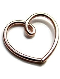 Handmade Rose Gold filled Daith Heart Earring Thinner Small 20G Single 1 PC Designed by Grace