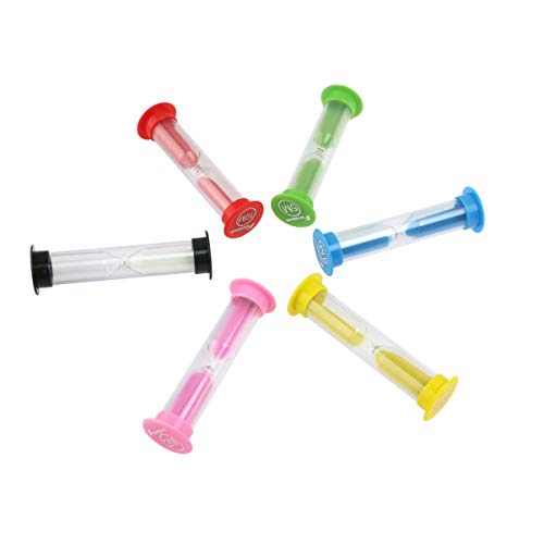 Sand Timer - Foxnovo Colorful Sandglass Hourglass Sand Clock Timer 30sec / 1min / 2mins / 3mins / 5mins / 10mins (6pcs)