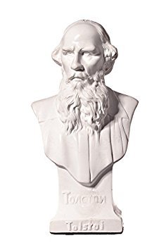danila-souvenirs Russian Writer Leo (Lev) Tolstoy Marble Bust Statue Sculpture 14 cm white