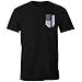 Thin Blue Line USA Flag Leo Police Support Men's T Shirt (Black, M)