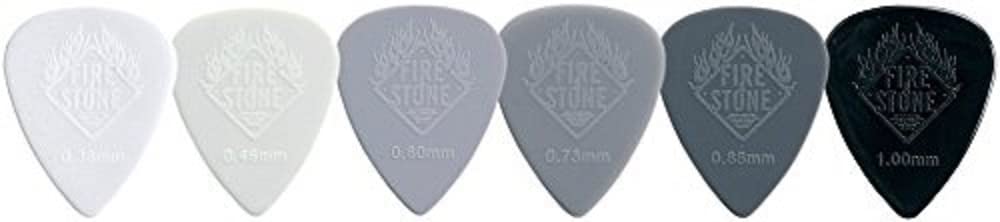 Fire Stone Plectrum/Pick Nylon, 351 shape, relief surface, 1, 00 mm, black, 12 pieces