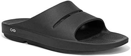 OOFOS OOAHH Black Unisex Slide Sandal (INCLUDES FREE RED FOOT MASSAGER) (Men 3 Women 5)
