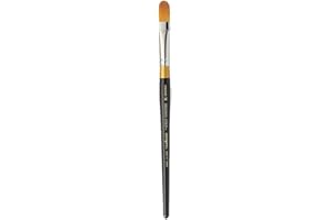 KINGART Premium Original Gold 9500-14 Filbert Series Artist Brush, Golden Taklon Synthetic Hair, Short Handle, for Acrylic, W