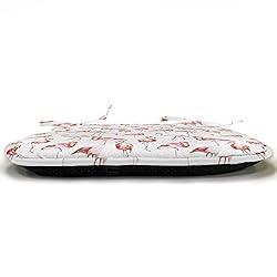 Ambesonne Flamingo Chair Seating Cushion, Tropical