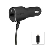 PURE GEAR 3.4-Amp Usb/Lightning Corded Car Charger - Retail Packaging - Black