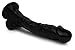 Healthy Vibes Huge Black 10'' Thick Realistic Dildo with Balls - Lifelike Dong with Suction Cup - Oversized Body Safe Penis Shaped Sex Toy