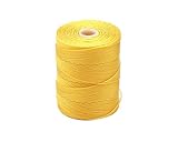 C-LON Fine Weight Bead Cord, Golden Yellow - 0.4mm, 136 Yard Spool