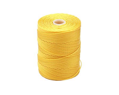 C-LON Fine Weight Bead Cord, Golden Yellow - 0.4mm, 136 Yard Spool