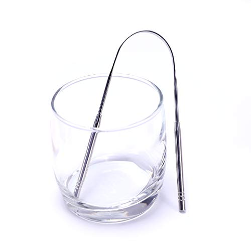 Isshah Stainless Steel Metal Tongue Scraper Cleaner - Get Rid of Bad Breath and Bacteria - Pack of 4 - Eco Friendly Packaging - Thumbnail 4