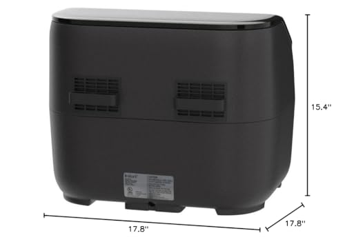 Freidora de aire Instant Pot Vortex Plus XL 8QT ClearCook, ventanas transparentes, programación personalizada, funciones 8 en 1 que fríen, asan, deshidratan, hornean y recalientan, de los creadores de Instant Pot, negro