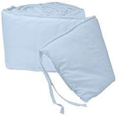 Safe Nursery Crib Bumper Pad, for Standard Size (52"x28") Crib Toddler Bed, Washable Crib Bedding Bumper Liners 4 Pieces/Set, Light Blue