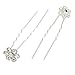 20pcs Women's Fashion Wedding Bridal Beautiful Pearl Flower Crystal Hair Pins Clips (Style 3)
