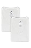 Men's V-Neck Undershirts in Bamboo Viscose - 2 Pack Shirt for Him by Texere (Natural White, Medium) Unique Gifts for Birthday Special Occasion MB6302-NWH-M